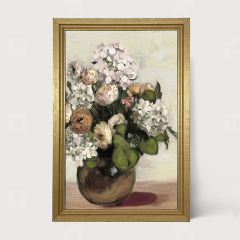 Rustic Framed Cream Hydrangeas Wall Art