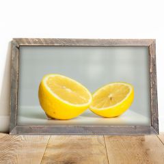 Rustic Framed Fresh Lemons Wall Art