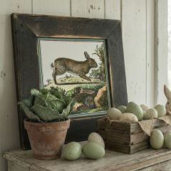 Rustic Framed Hare In The Woods Wall Art