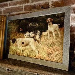 Rustic Framed Hunting Dog Wall Art