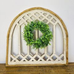 Rustic Framed Lattice Wood Wall Decor