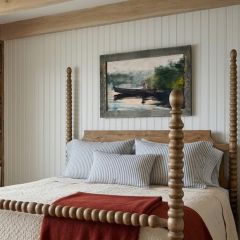 Rustic Framed Paddling on The Lake Wall Art