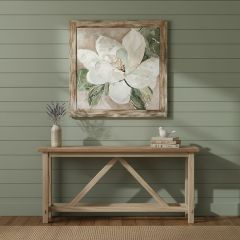 Rustic Framed Painted Magnolia Wall Art