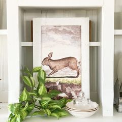 Rustic Framed Vintage Brown Bunny Tall Wall Art