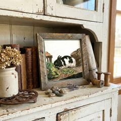Rustic Framed Vintage Bunny Wall Art