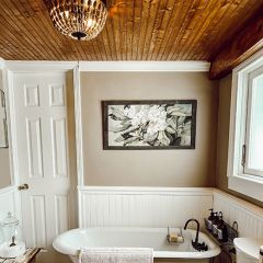 Rustic Framed Vintage White Blooms Wall Art