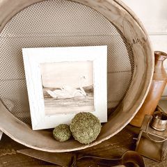 Rustic Framed Winter Swans Wall Art