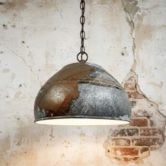 Rustic Galvanized Dome Chandelier