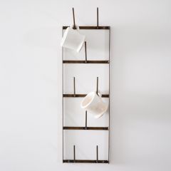 Rustic Glass Drying Wall Rack