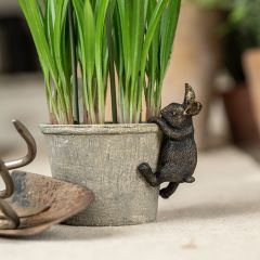 Rustic Gold Bunny Pot Hugger