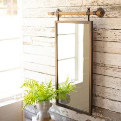 Rustic Hanging Wall Mirror