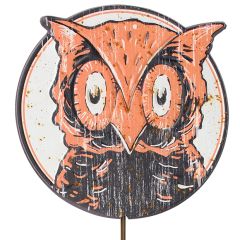 Rustic Harvest Owl Garden Pick