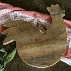 Rustic Hen Shaped Cutting Board