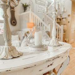 Rustic Hurricane Candle Holder