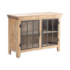 Rustic Industrial Farmhouse 2 Door Cabinet