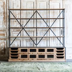 Rustic Industrial Farmhouse Row Shelf