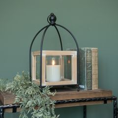 Rustic Industrial Hanging Loop Candle Lantern