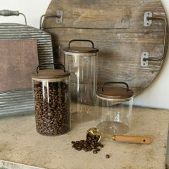 Rustic Industrial Lidded Glass Jar One of Each