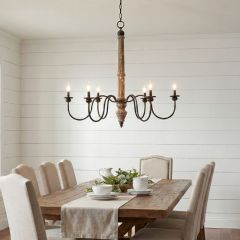 Rustic Manor House 6 Arm Chandelier