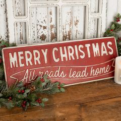 Rustic Merry Christmas Metal Sign