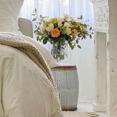 Rustic Metal Barrel Stool