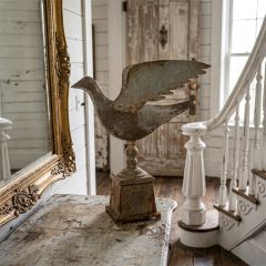 Rustic Metal Bird Sculpture