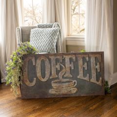 Rustic Metal Coffee Sign