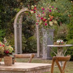 Rustic Metal Garden Arbor