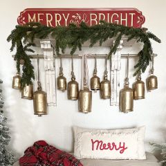 Rustic Metal Merry and Bright Wall Sign