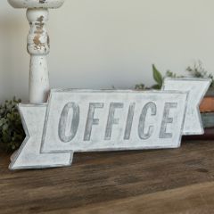 Rustic Metal OFFICE Banner Sign