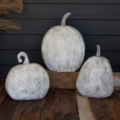 Rustic Metal Pumpkin Figures Set of 3