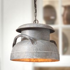 Rustic Milk Can Pendant Light