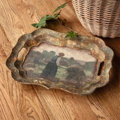 Rustic Morning Chores Serving Tray