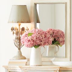 Rustic Ornate Floral Base Accent Lamp