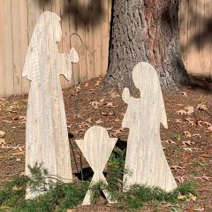 Rustic Oversized Holy Family Figure Set