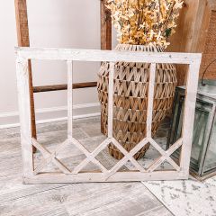 Rustic Pale Finish Window Wall Decor