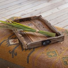 Rustic Picket Fence Tray With Handles