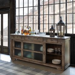 Rustic Pine Wood Sideboard
