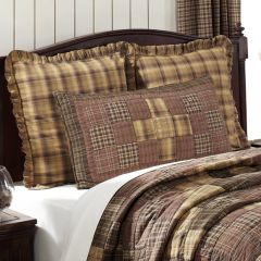 Rustic Plaid Ruffled Euro Sham