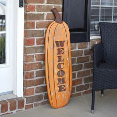 Rustic Pumpkin Welcome Sign