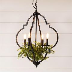 Rustic Quatrefoil Pendant Chandelier