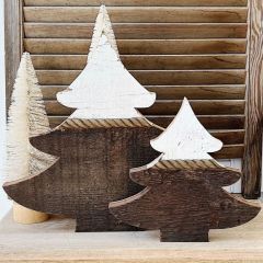 Rustic Reclaimed Wooden Tree Set of 2
