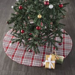 Rustic Red Plaid Tree Skirt 48 Inch