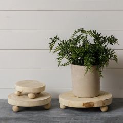 Rustic Round Ball Feet Riser Set of 3