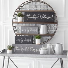 Rustic Round Basket Shelf