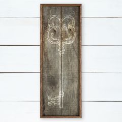 Rustic Scroll Key Framed Wall Art