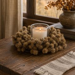 Rustic Seed Pod Candle Ring