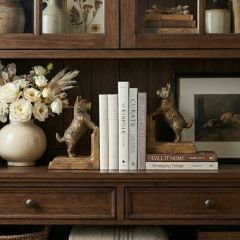 Rustic Standing Dog Bookends
