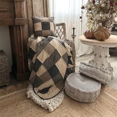 Rustic Star and Crow Quilted Throw