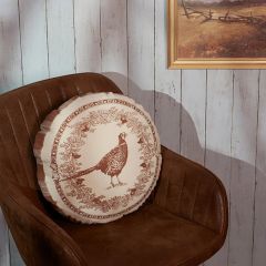 Rustic Tartan Plaid Pheasant Pillow